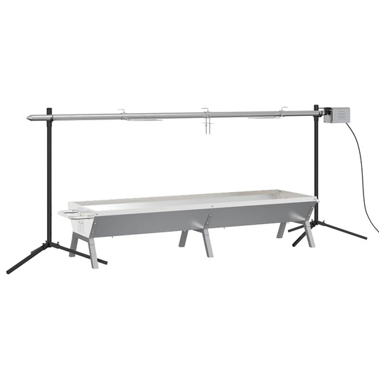 Automatic Barbecue Grill and Tray Set Stainless Steel