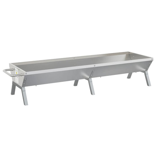 BBQ Tray Silver 158x42x31 cm Stainless Steel
