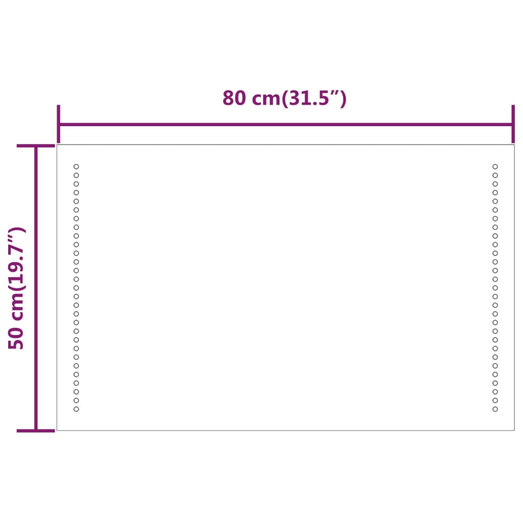 LED Bathroom Mirror 50x80 cm