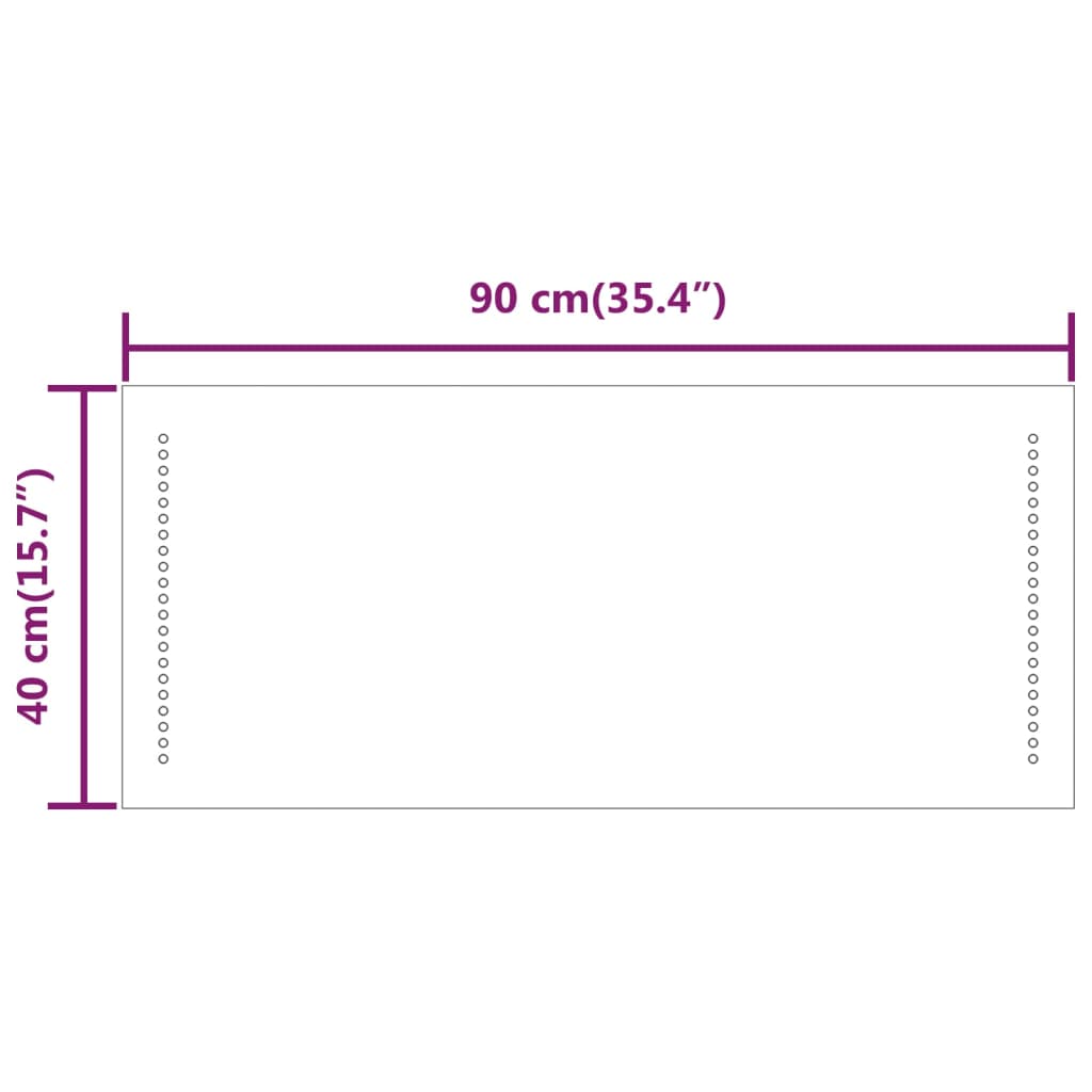 LED Bathroom Mirror 40x90 cm