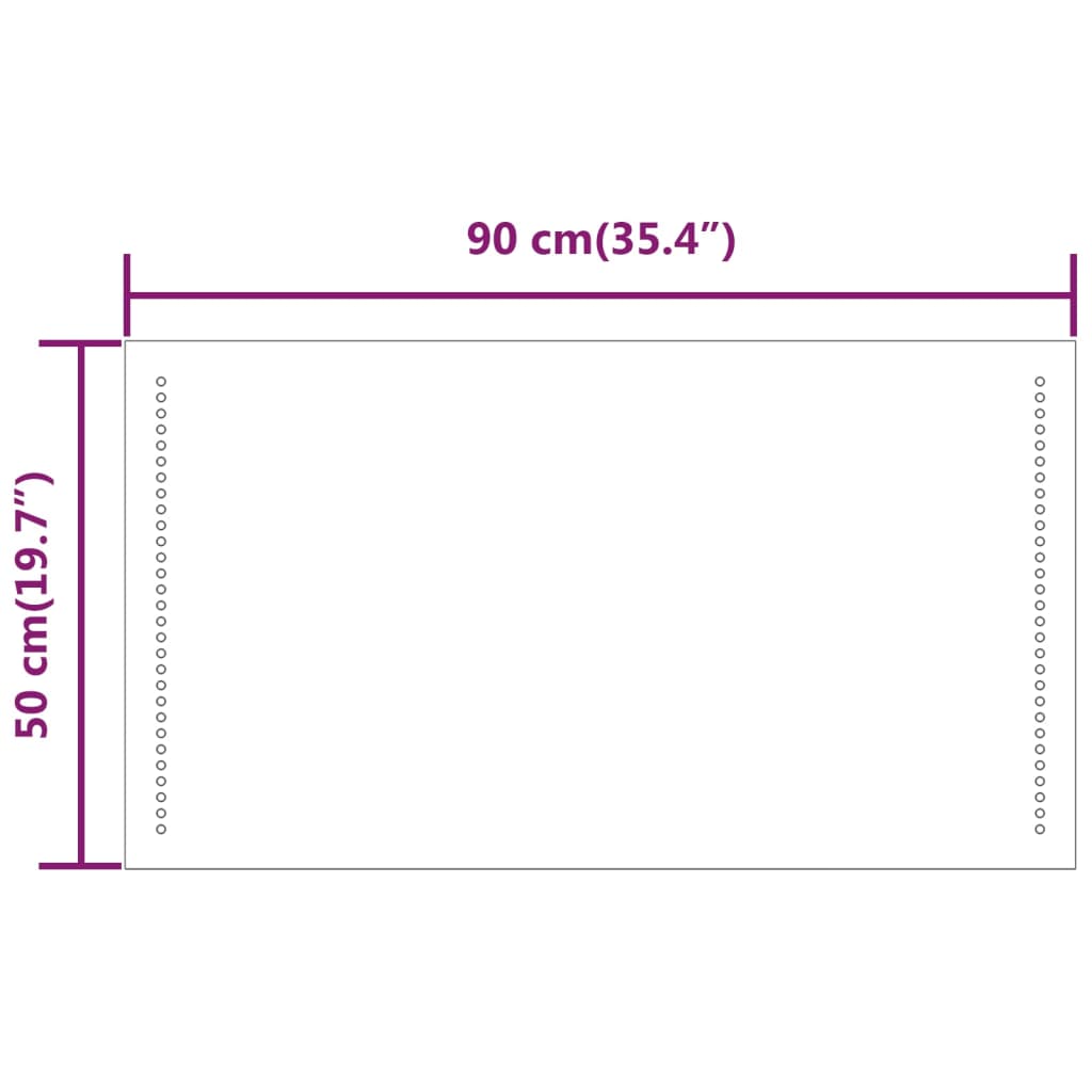 LED Bathroom Mirror 50x90 cm