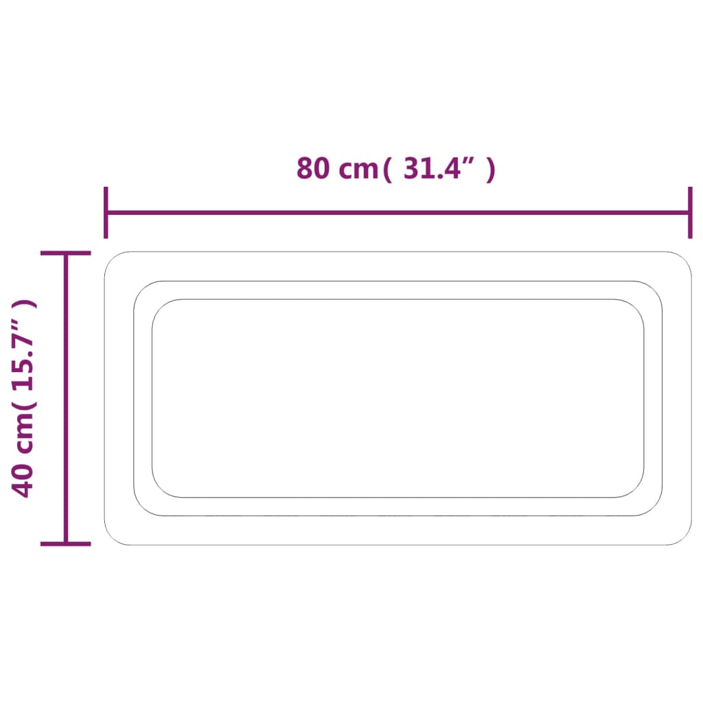 LED Bathroom Mirror 40x80 cm