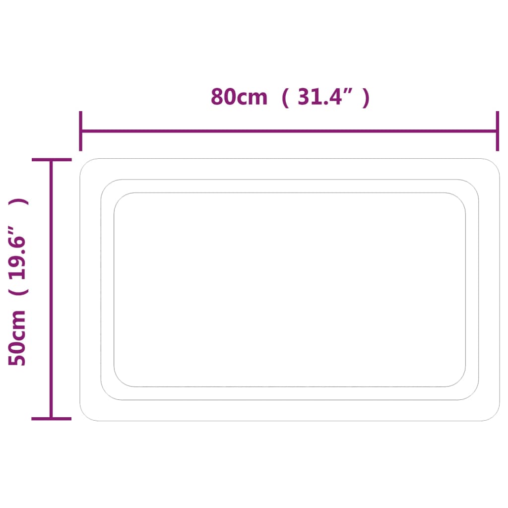LED Bathroom Mirror 50x80 cm