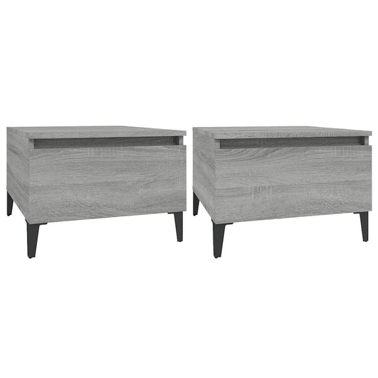 Side Tables 2 pcs Grey Sonoma 50x46x35 cm Engineered Wood