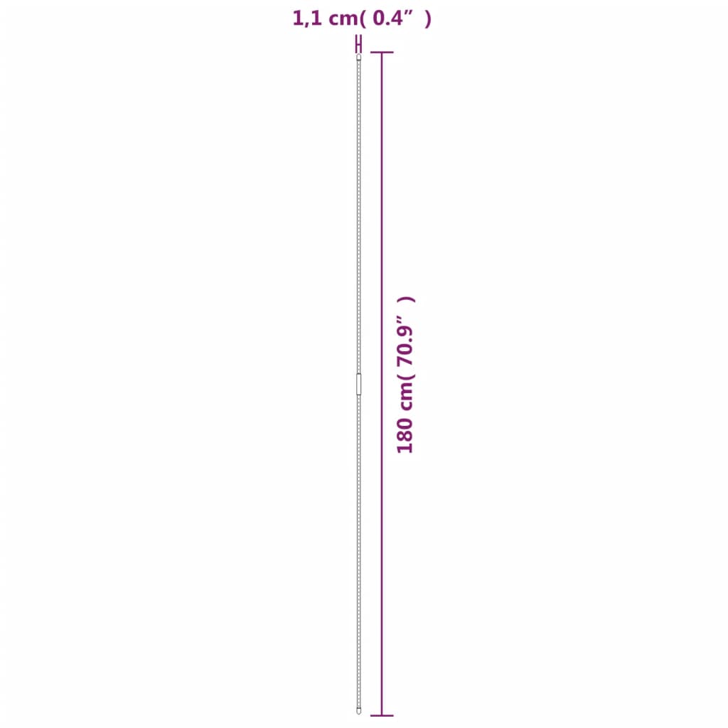 vidaXL Plant Stake Set of 30 Green Steel with polypropylene coating