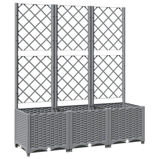Garden Planter Light Grey 120 x 40 x 136 cm