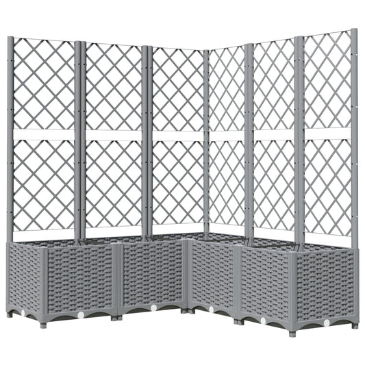 Garden Planter Light Grey 120 x 120 x 136 cm
