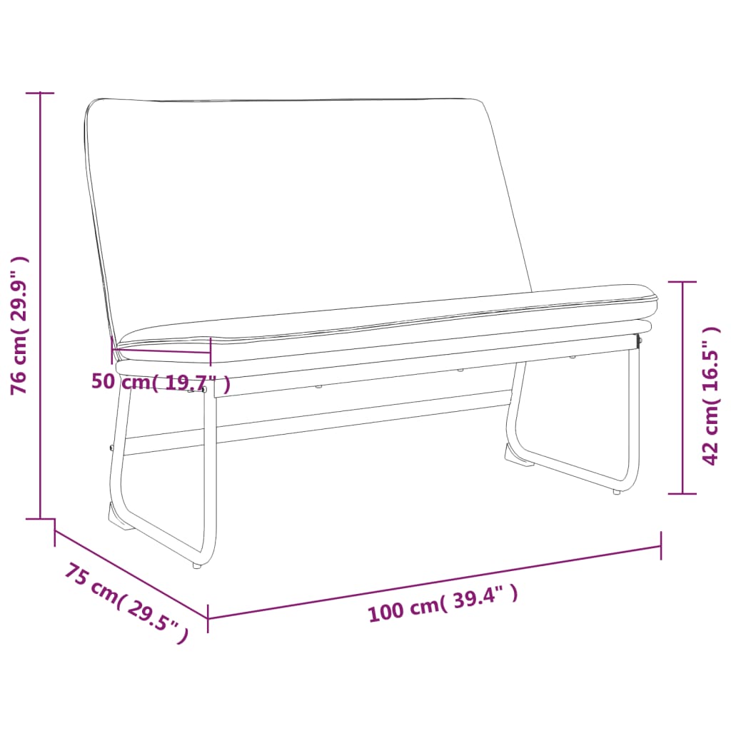 Bench Dark Green 100x75x76 cm Fabric