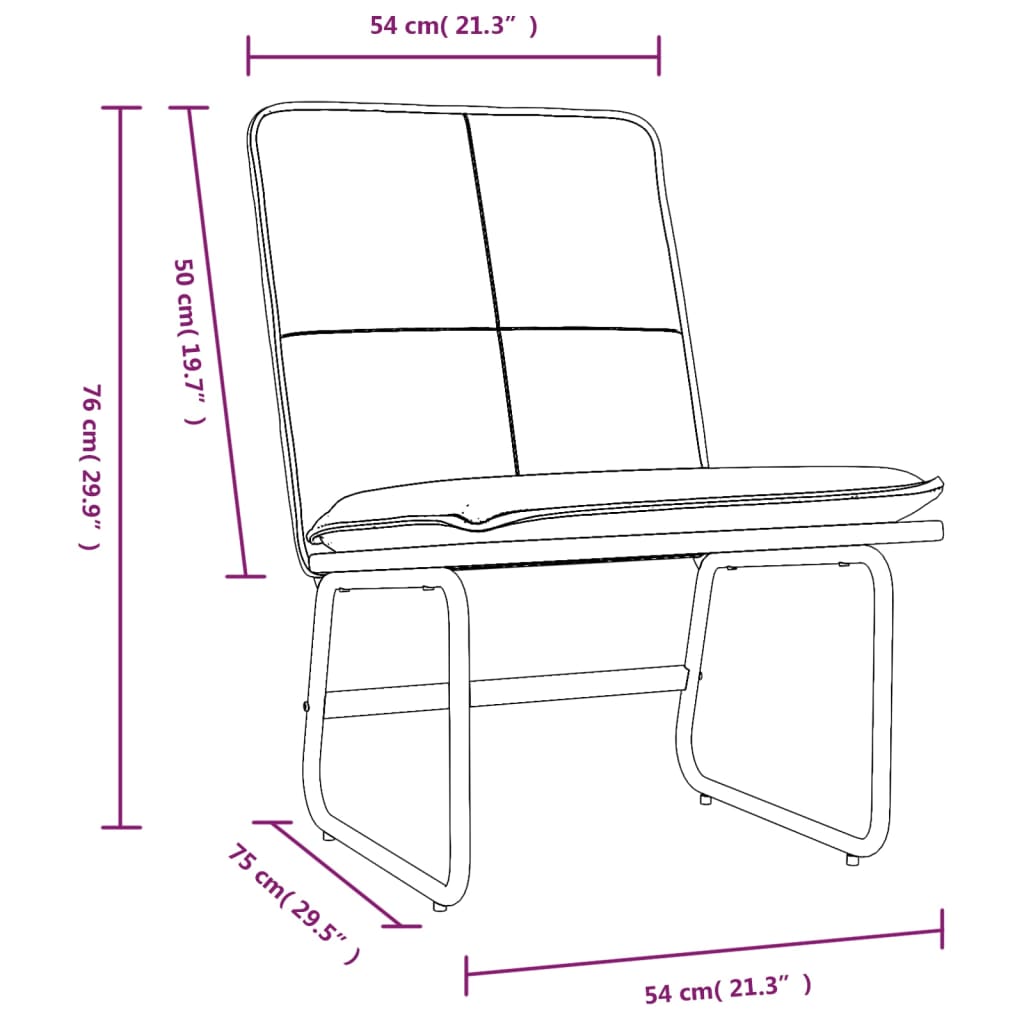 Lounge Chair Cappuccino 54x75x76 cm Faux Leather
