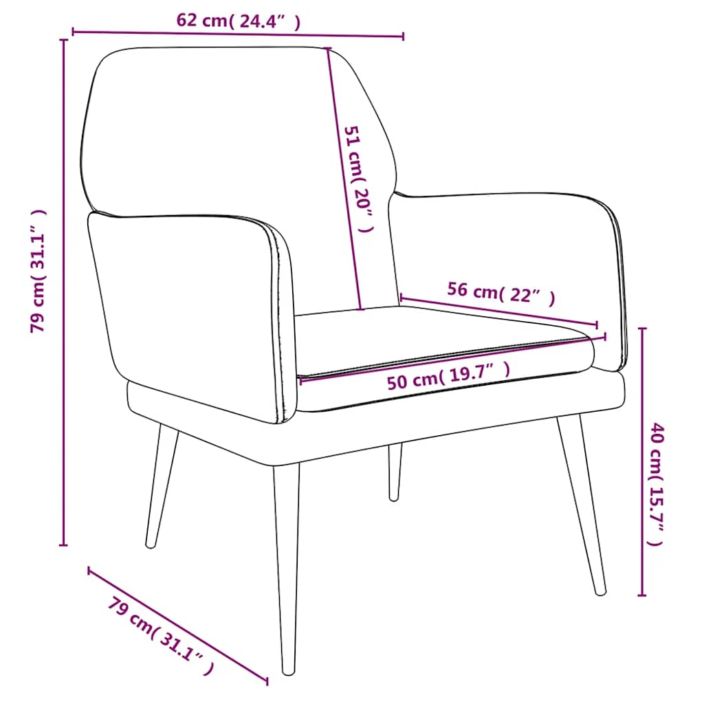 Armchair Wine Red 62x79x79 cm Velvet
