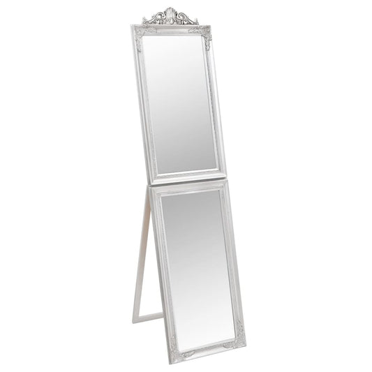 Free-Standing Mirror Silver 45x180 cm