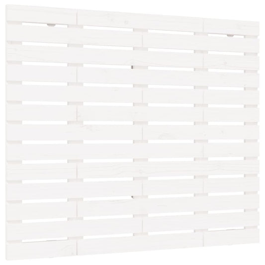 Wall Headboard White 141x3x91,5 cm Solid Wood Pine