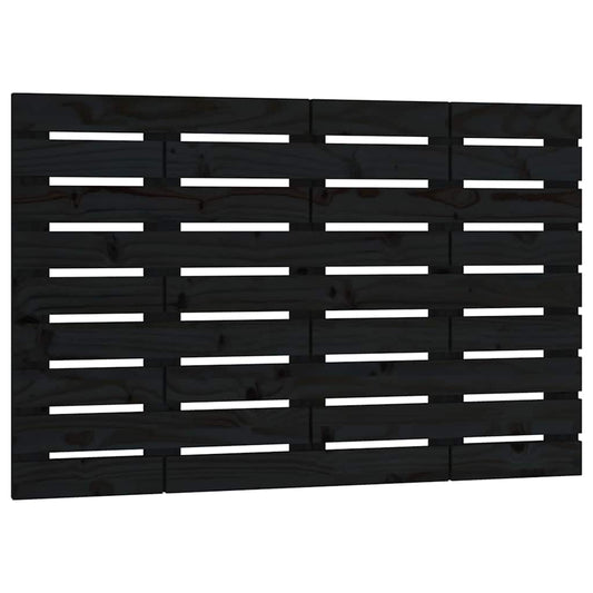 Wall Headboard Black 96x3x63 cm Solid Wood Pine