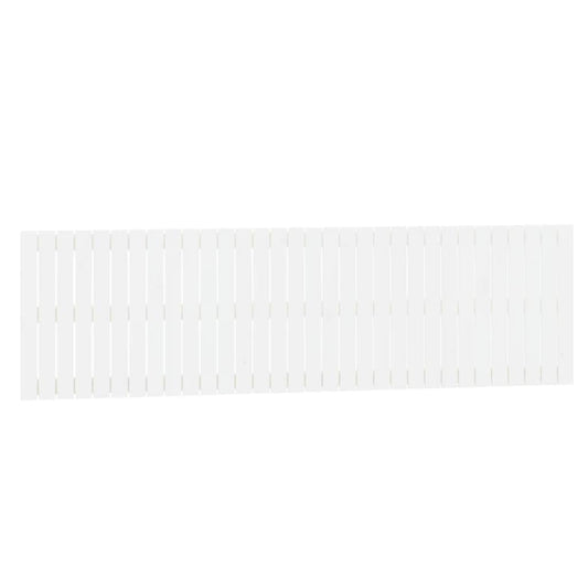 Wall Headboard White 204x3x60 cm Solid Wood Pine