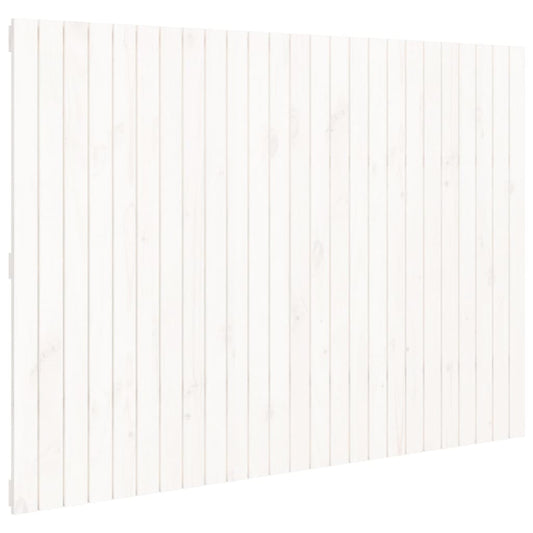 Wall Headboard White 159.5x3x110 cm Solid Wood Pine