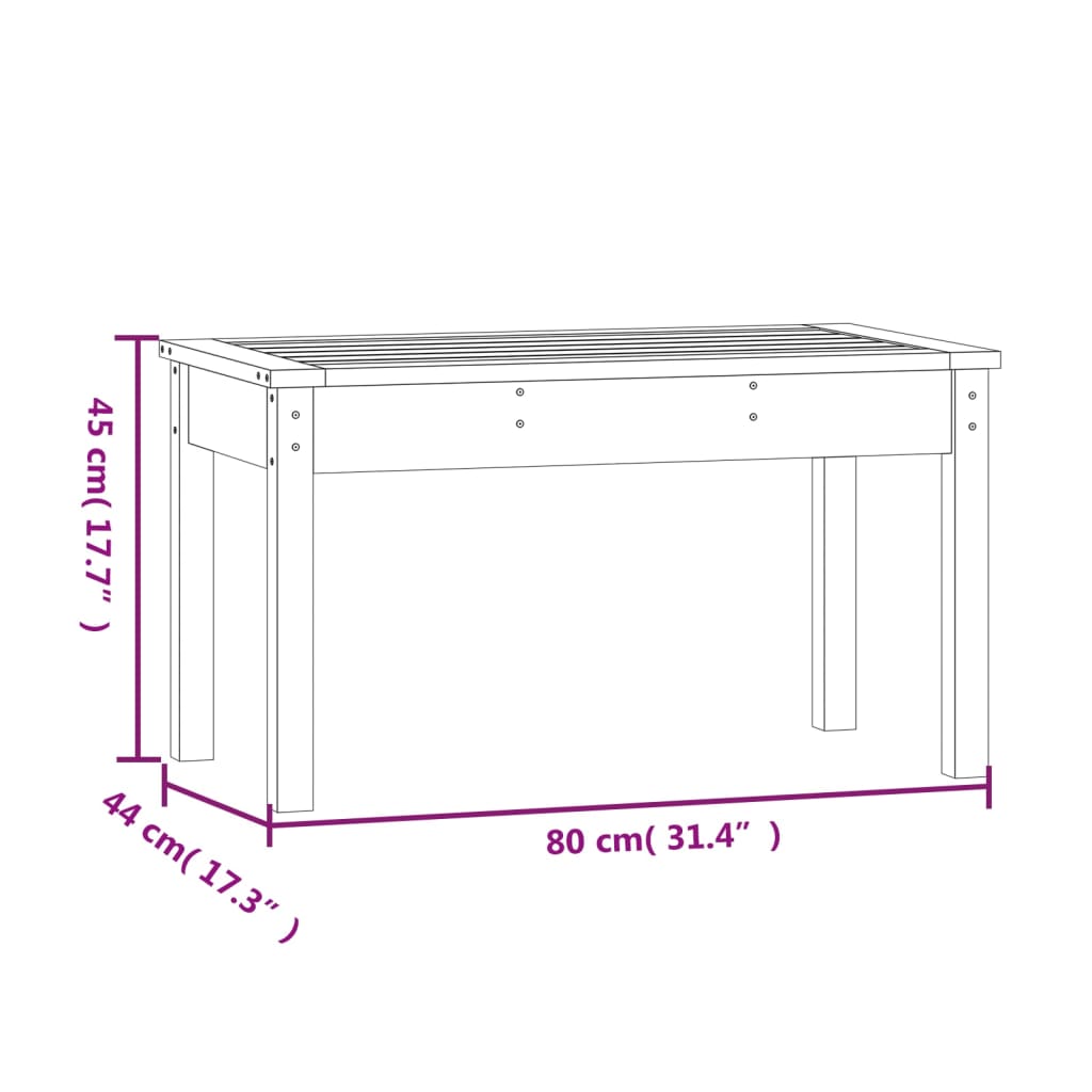 Garden Bench | Grey | Solid pine wood | Medium | Tough | Garden Bench