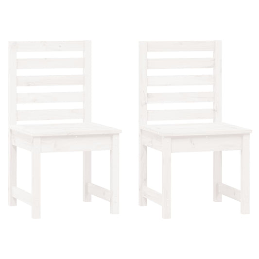 Garden Chairs 2 pcs White 50x48x91.5 cm Solid Wood Pine