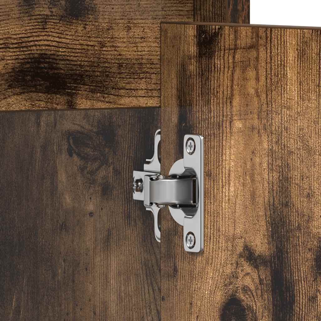 Bathroom Cabinet Smoked Oak 60x33x60 cm Engineered Wood