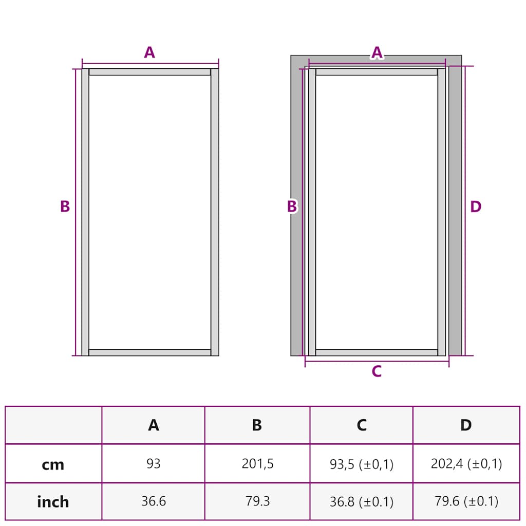 Interior Door Black 93x201,5 cm Tempered Glass&Aluminium Slim