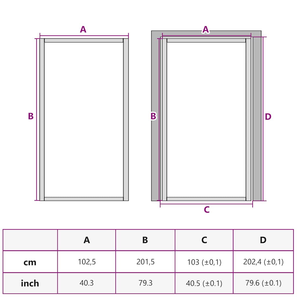 Interior Door White 102x201,5 cm Tempered Glass&Aluminium Slim