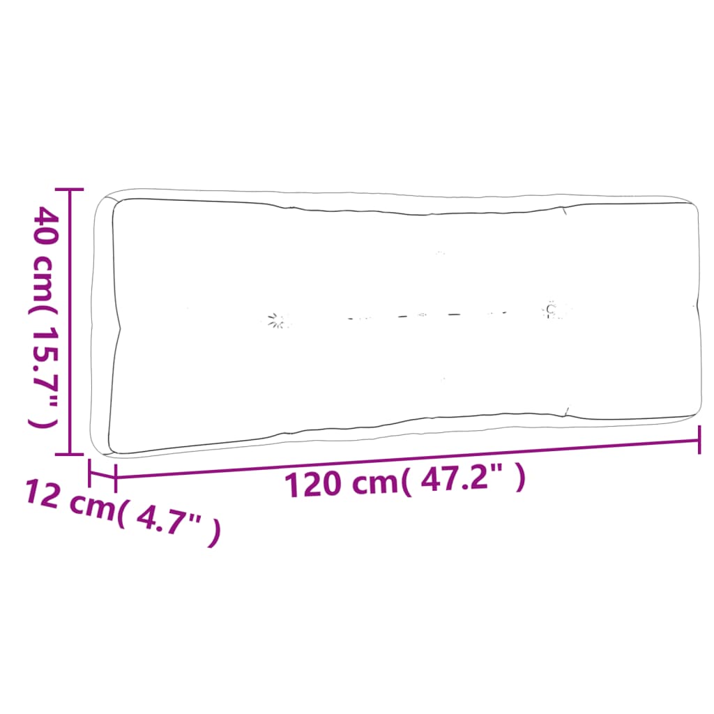 Pallet Cushion Bright Green 120x40x12 cm Fabric