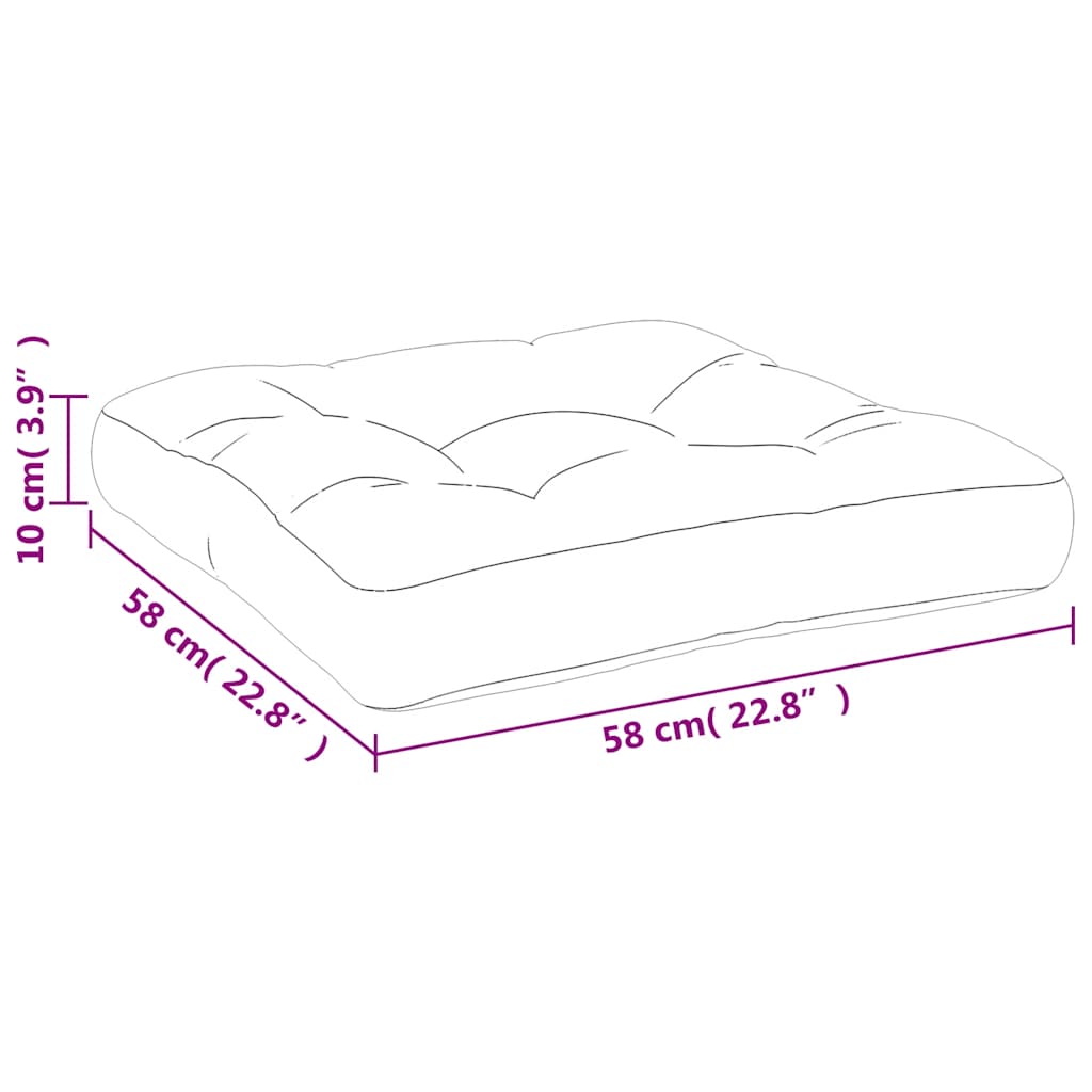 Pallet Cushion Blue 58x58x10 cm Fabric