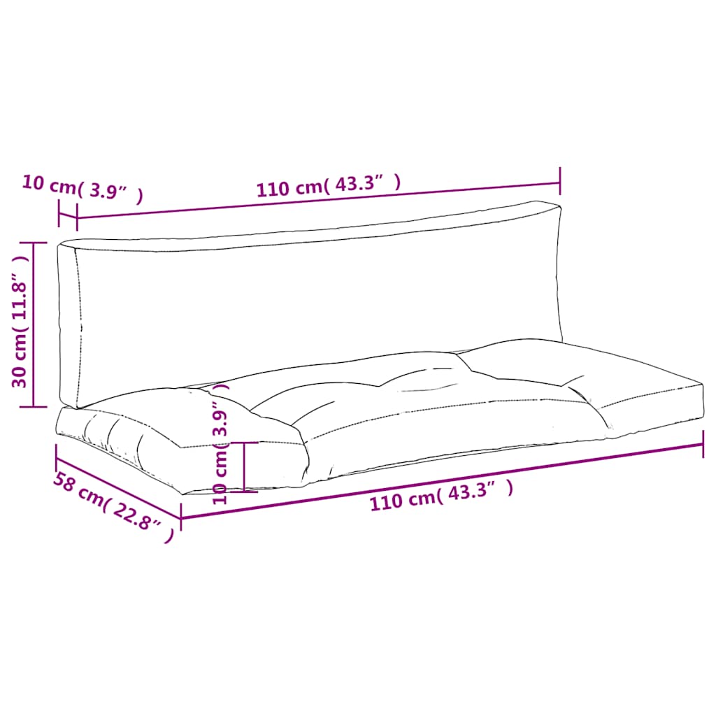 Pallet Cushions 2 pcs Bright Green Fabric