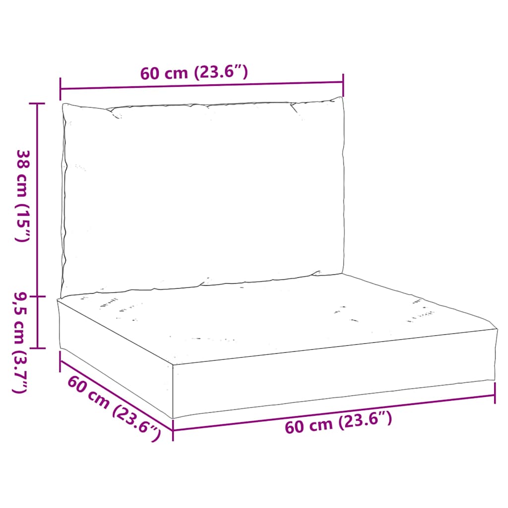 Pallet Cushions 2 pcs Green Oxford Fabric