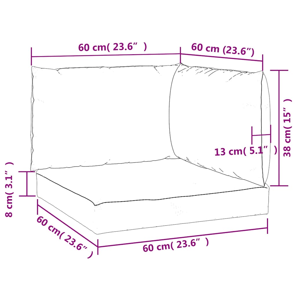 Pallet Cushions 3 pcs Bright Green Oxford Fabric