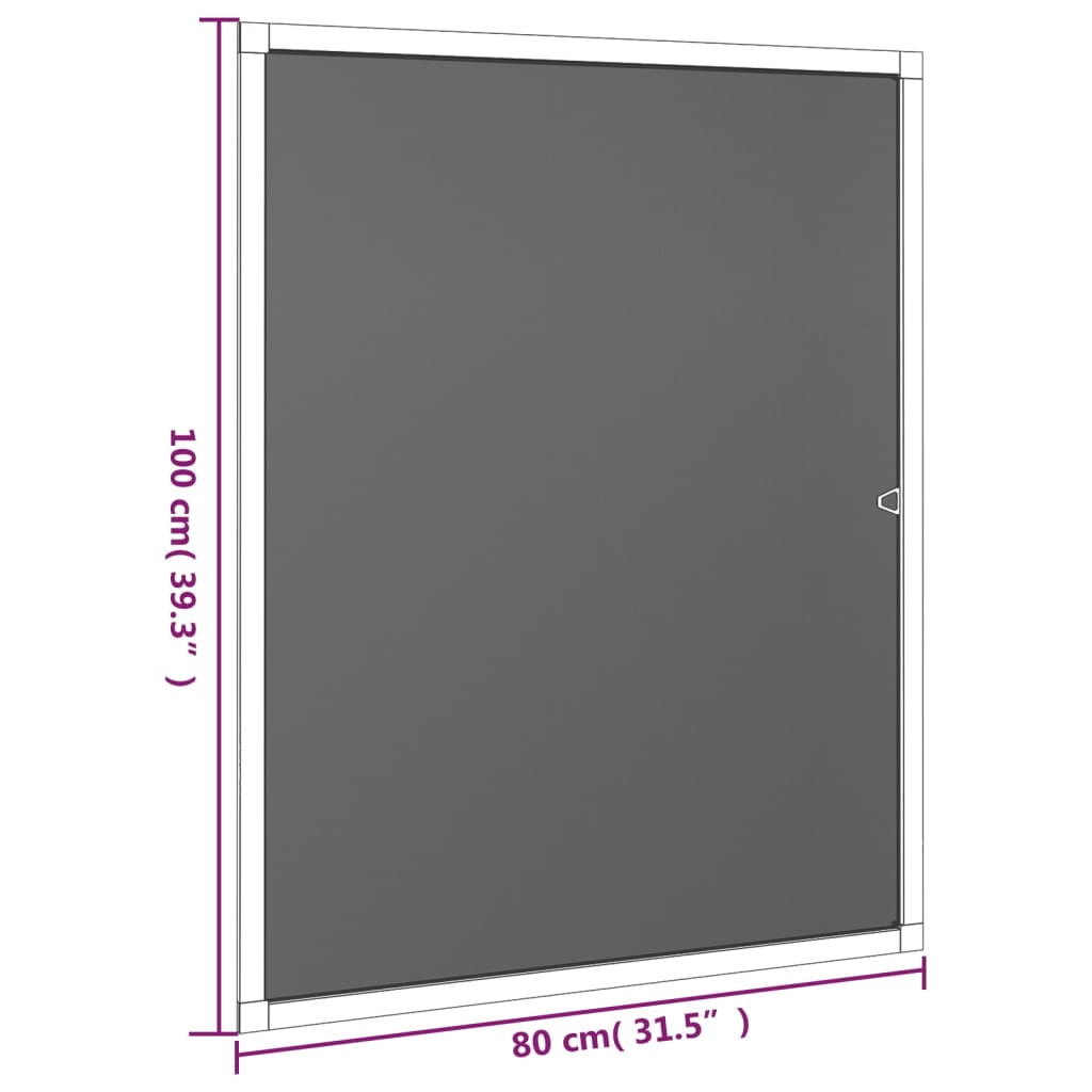Insect Screen for Windows Brown 80x100 cm