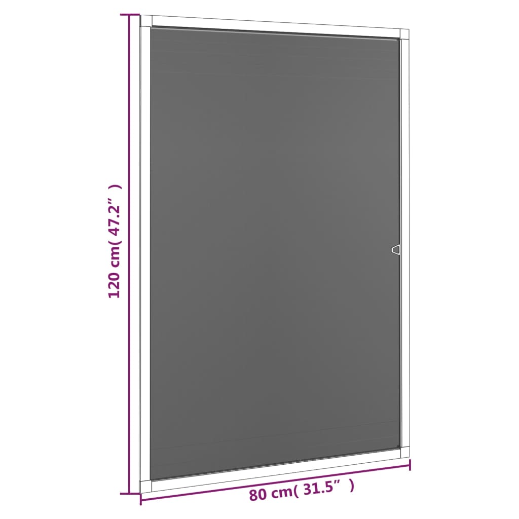 Insect Screen for Windows Brown 80x120 cm