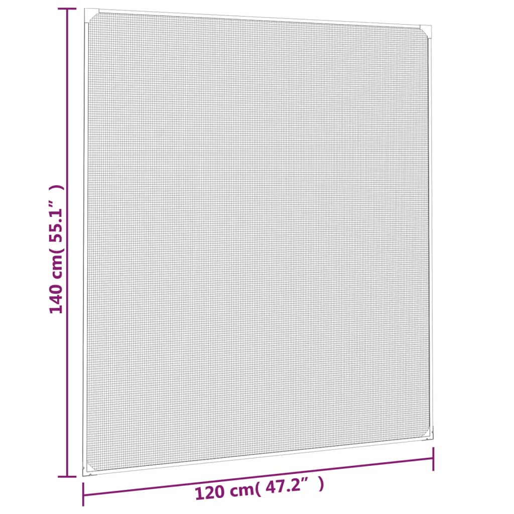 Magnetic Insect Screen for Windows Anthracite 120x140 cm
