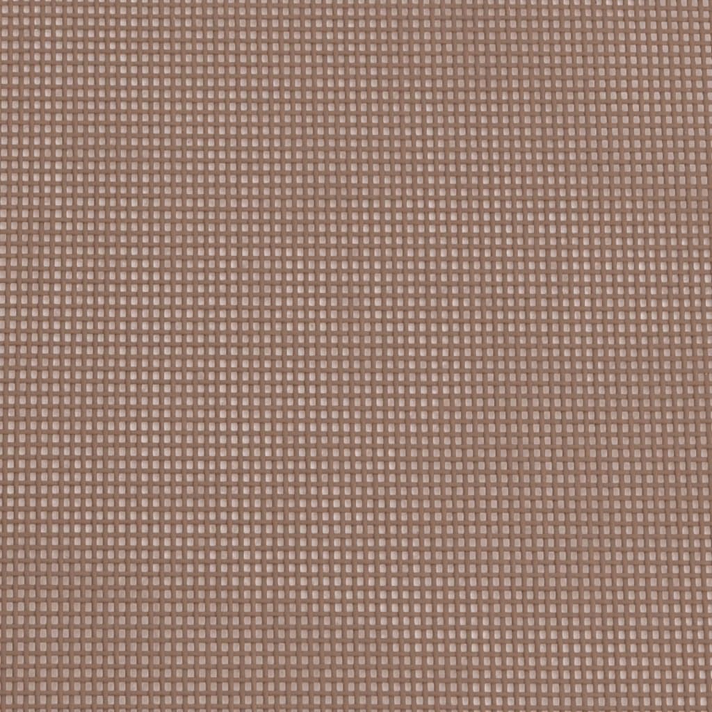 Folding Beach Chairs 2 pcs Brown Textilene&Powder-coated Steel