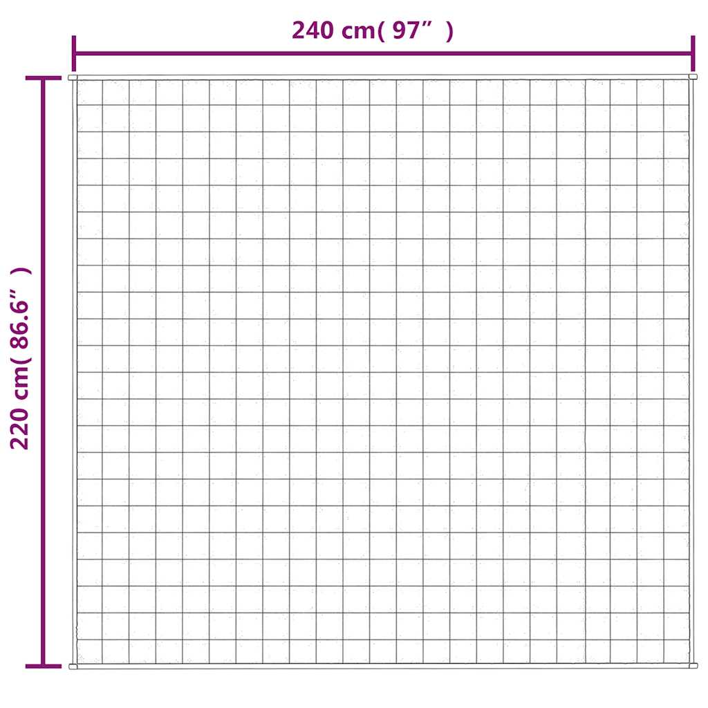 Weighted Blanket Grey 220x240 cm King 11 kg Fabric