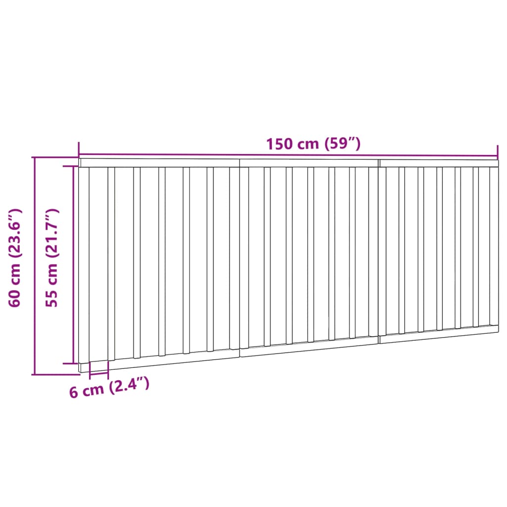 Dog Gate Foldable 3 Panels Black 150 cm Poplar Wood
