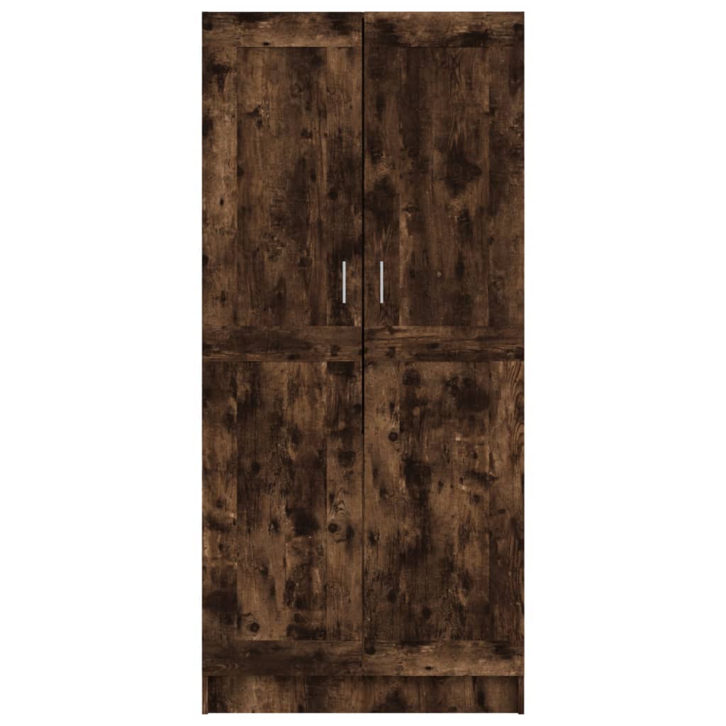Wardrobe Smoked Oak 82.5x51.5x180 cm Engineered Wood