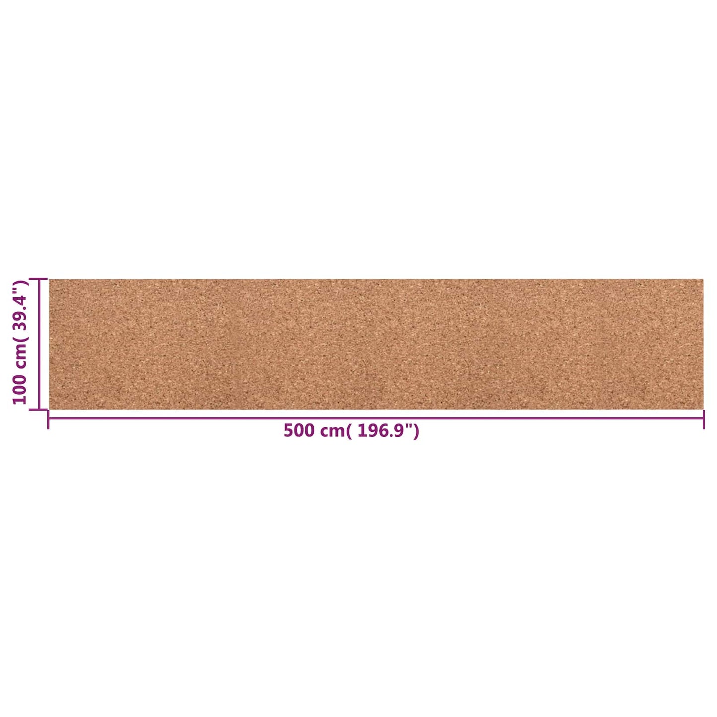 Cork Roll Brown 100 x 500 x 0.5 cm Cork
