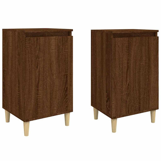 Bedside Cabinets 2 pcs Brown Oak 40x35x70 cm Engineered Wood