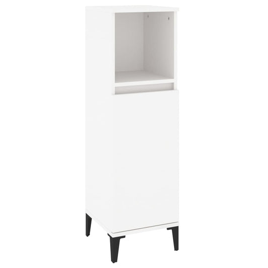 Bathroom Cabinet | White | Engineered wood, metal | 30 x 30 x 100 cm