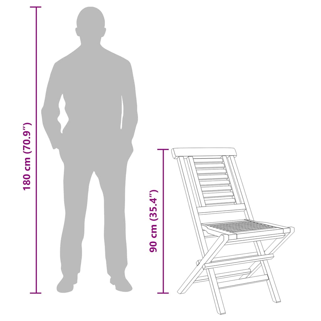 Folding Chairs 4 pcs 47x63x90 cm Solid Wood Teak