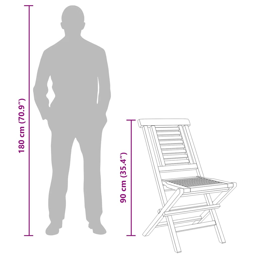 Folding Chairs 8 pcs 47x63x90 cm Solid Wood Teak