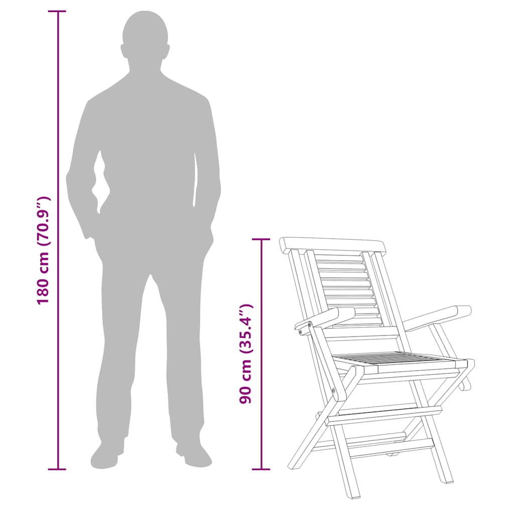 Folding Chairs 4 pcs 56x63x90 cm Solid Wood Teak
