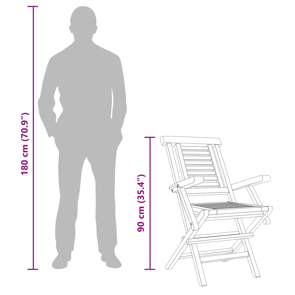 Folding Chairs 8 pcs 56x63x90 cm Solid Wood Teak