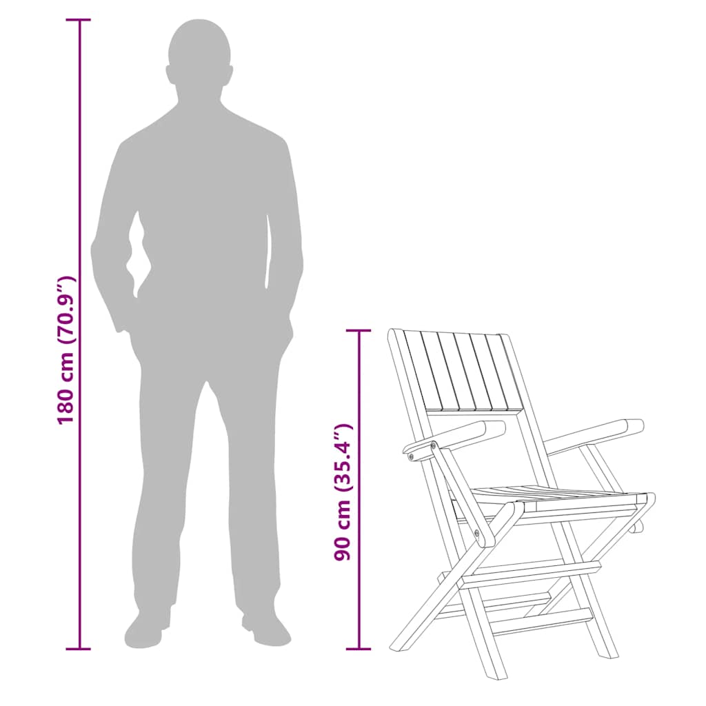 Folding Chairs 8 pcs 55x61x90 cm Solid Wood Teak
