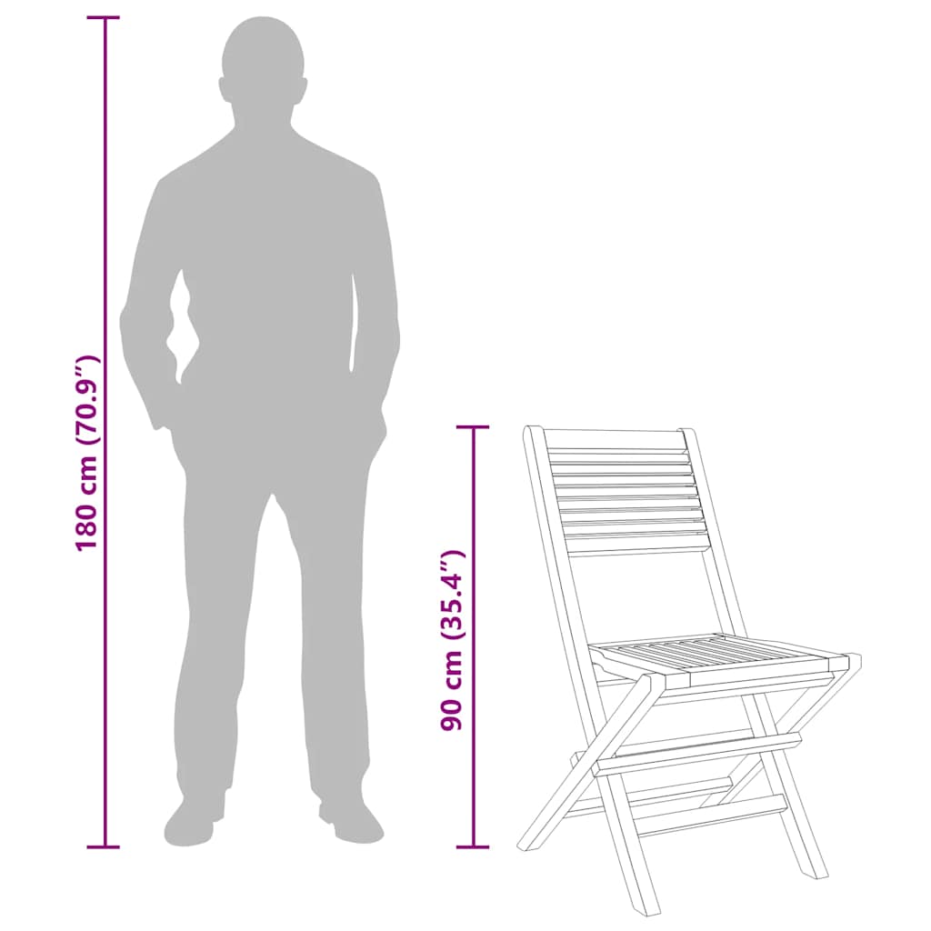 Folding Chairs 4 pcs 47x62x90 cm Solid Wood Teak