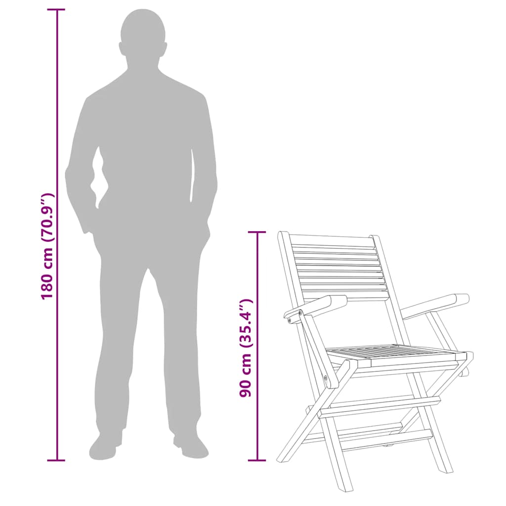 Folding Chairs 6 pcs 55x62x90 cm Solid Wood Teak