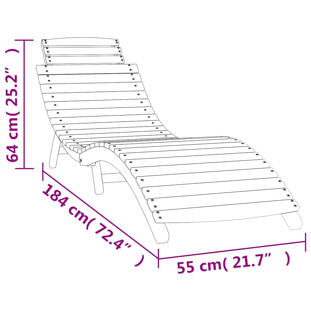Sun Loungers 2 pcs with Cream Cushions Solid Wood Acacia