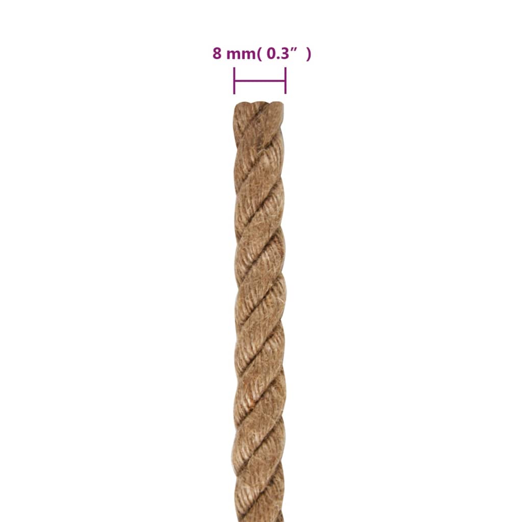 Jute Rope 1 mm Natural 100% Tossa jute