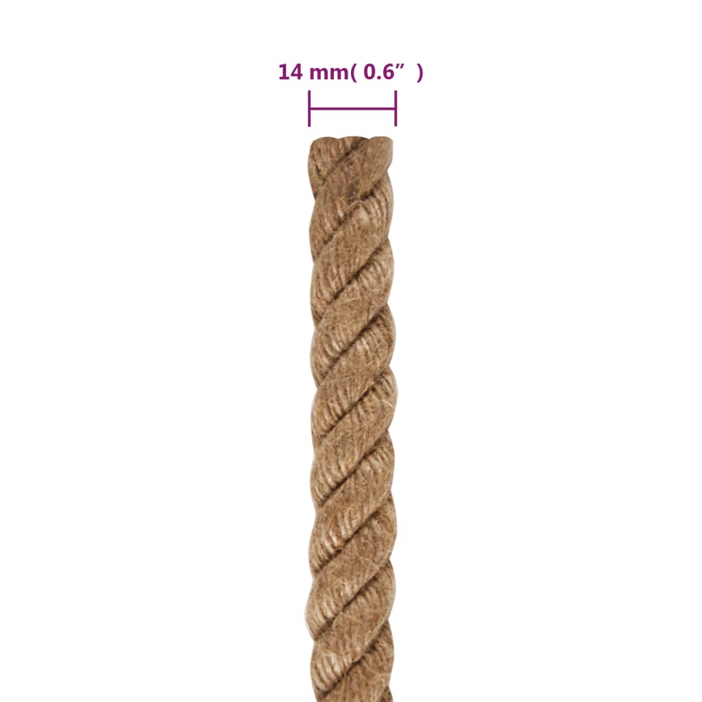 Jute Rope 1 mm Natural 100% Tossa jute