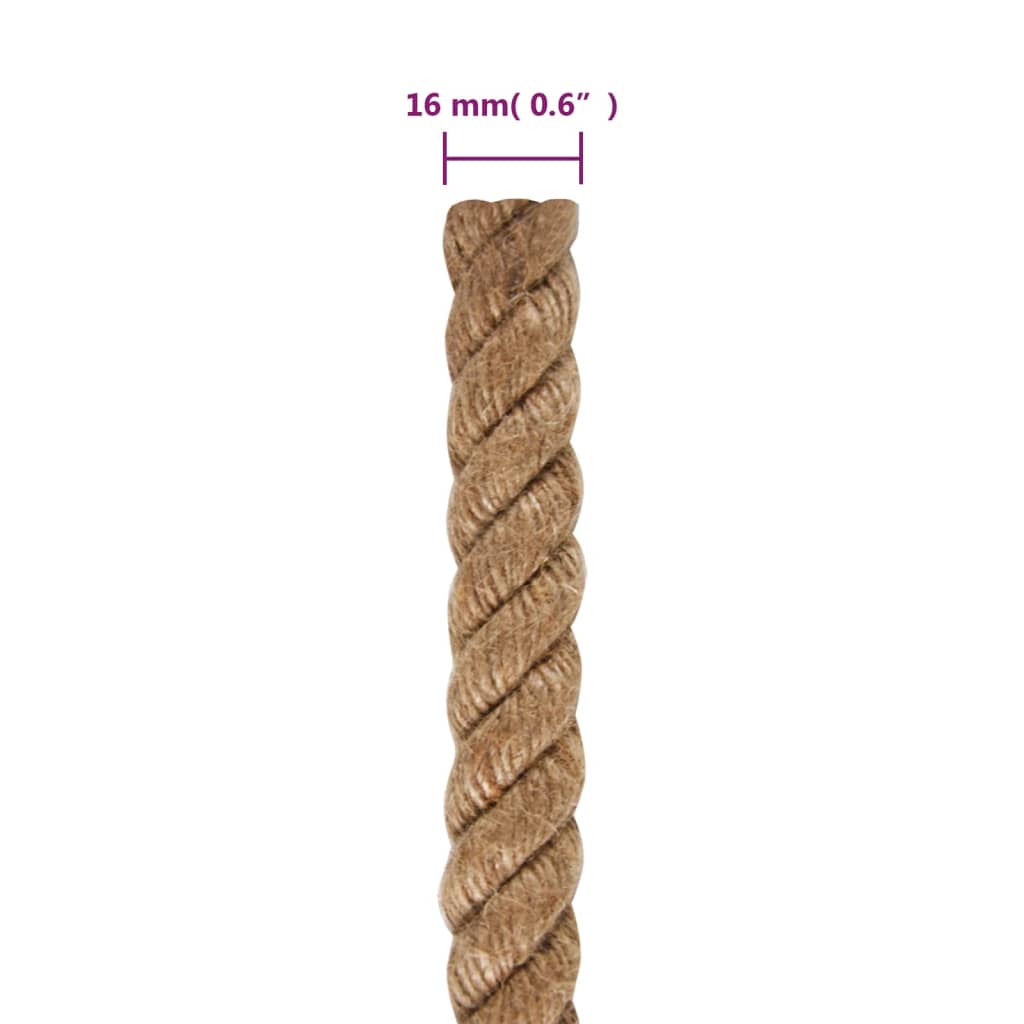 Jute Rope 1 mm Natural 100% Tossa jute